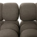Outdoor sectional sofa in Alessi Fawn close-up of two seat back cushions