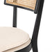 Inner Detail Britt Dining Chair in Cambric Ivory performance fabric with black parawood tapered legs
