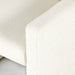 Close-up of textured white fabric Kima Dining Chair Contemporary Modern Upholstered White Armchair