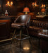 King bar stool showcasing a refined classic form and supportive cushioned back for upscale hospitality use
