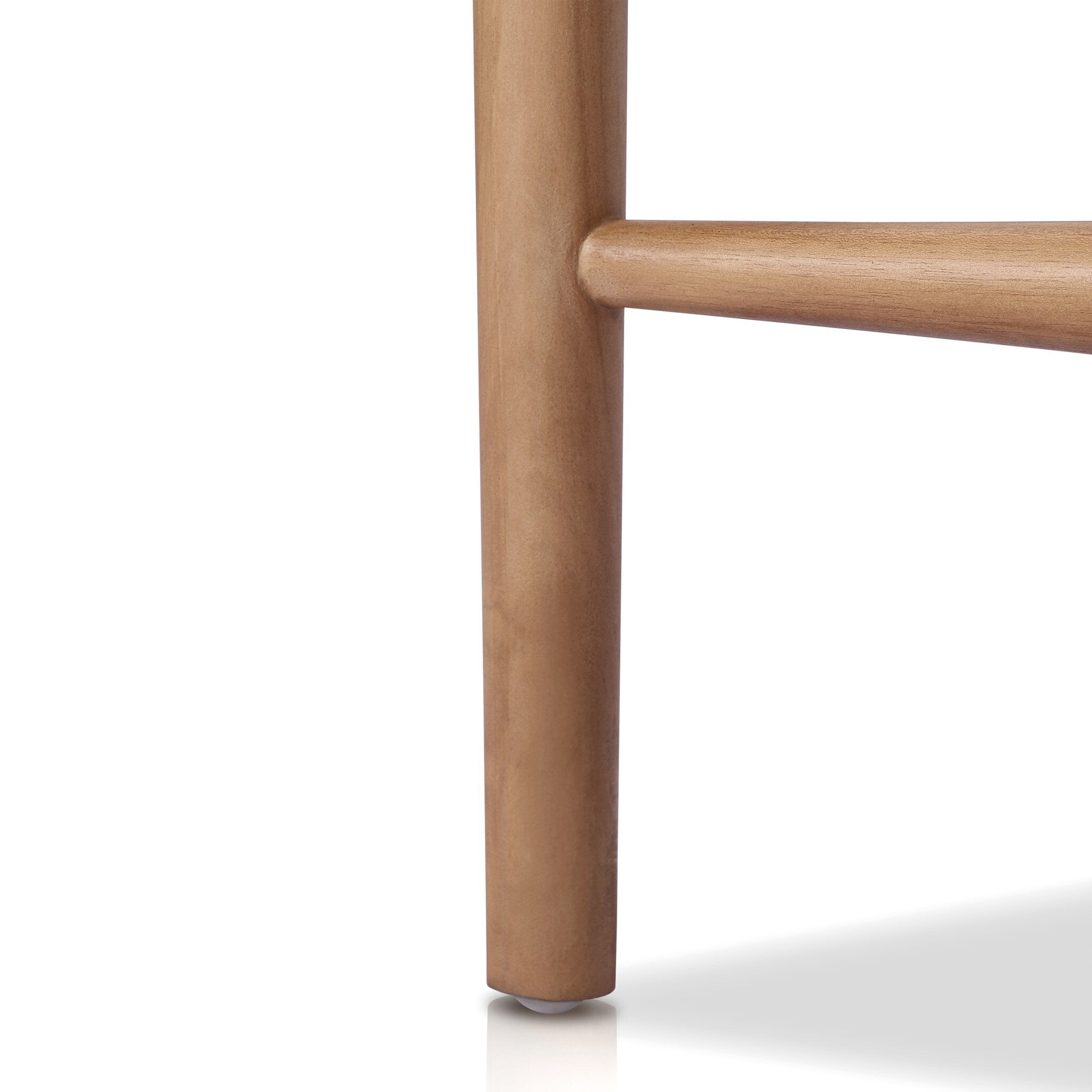 Wood bar counter stool leg with smooth round foot cap