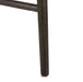 Dark stained wooden stool leg with tapered shape and protective foot