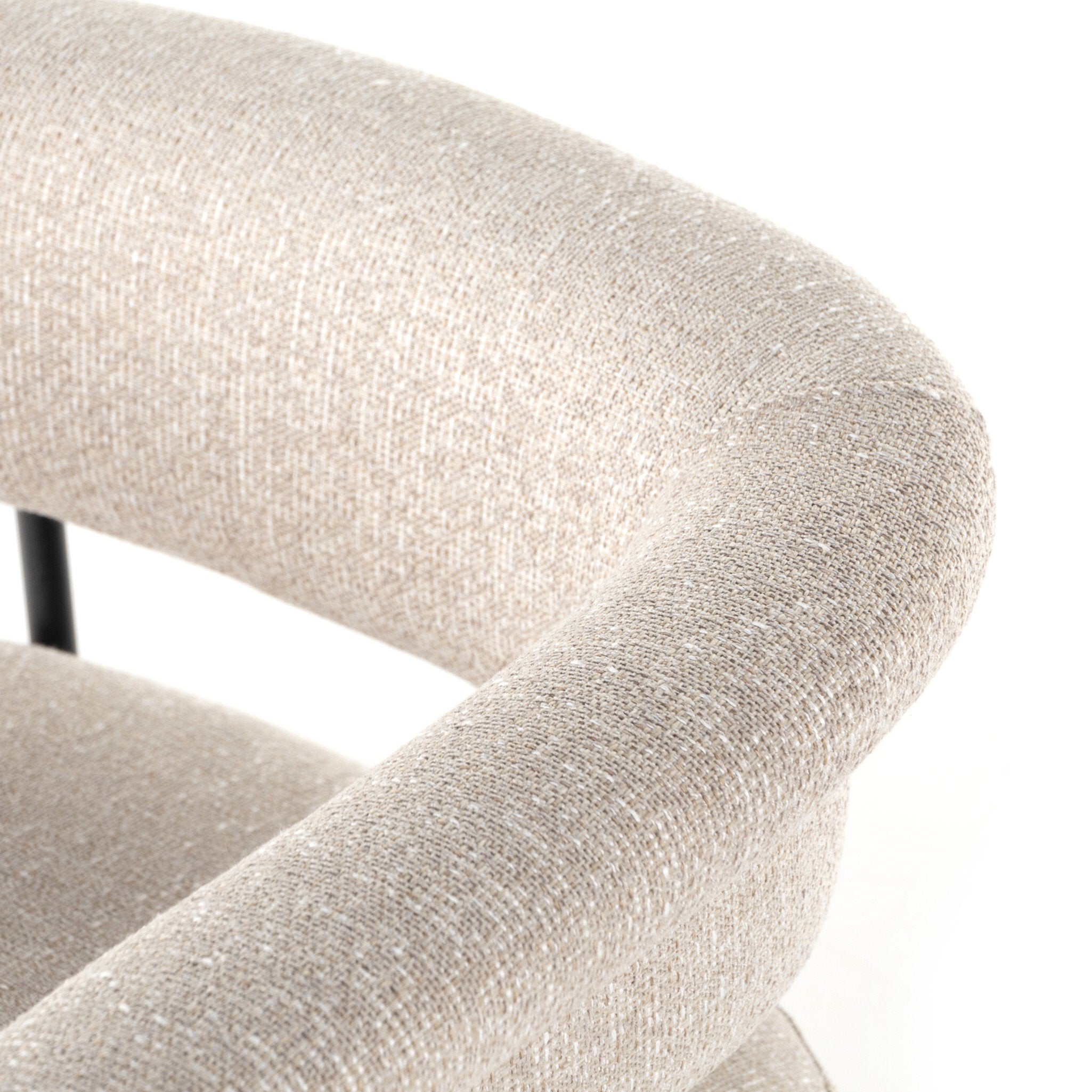 Light Camel Corner Modern industrial dining chair featuring genuine leather upholstery and a slim architectural metal base for hospitality