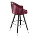 Maroon Rouge Dublin Deluxe channel bar stool featuring deep vertical channeling and a refined upholstered seat with a sturdy black metal frame