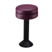 Maroon Rouge Winslow bolted bar stool featuring a sleek compact seat and a permanent floor-mounted black base for commercial stability