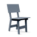 Medium Blue durable all-weather HDPE material on the eco-friendly Square Outdoor Dining Chair 