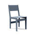 Medium blue durable all-weather HDPE material on the eco-friendly Outdoor Dining Chair 