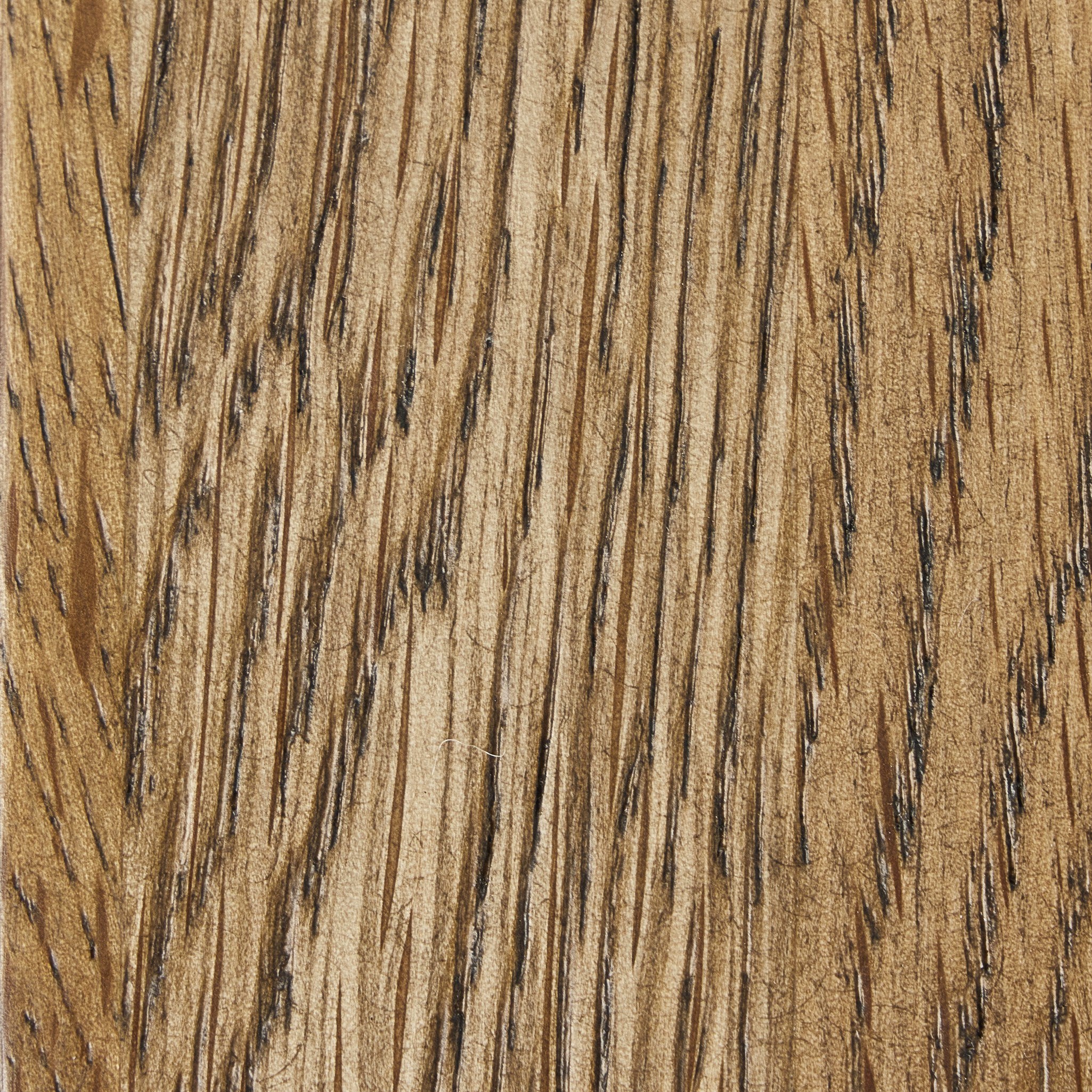 Close-up of a wooden surface with a natural pattern. Close view of the wooden oak pattern on the Social Supply Co Brown Fabric Mid Century Modern Wooden Oak Armchair Dining Chair.