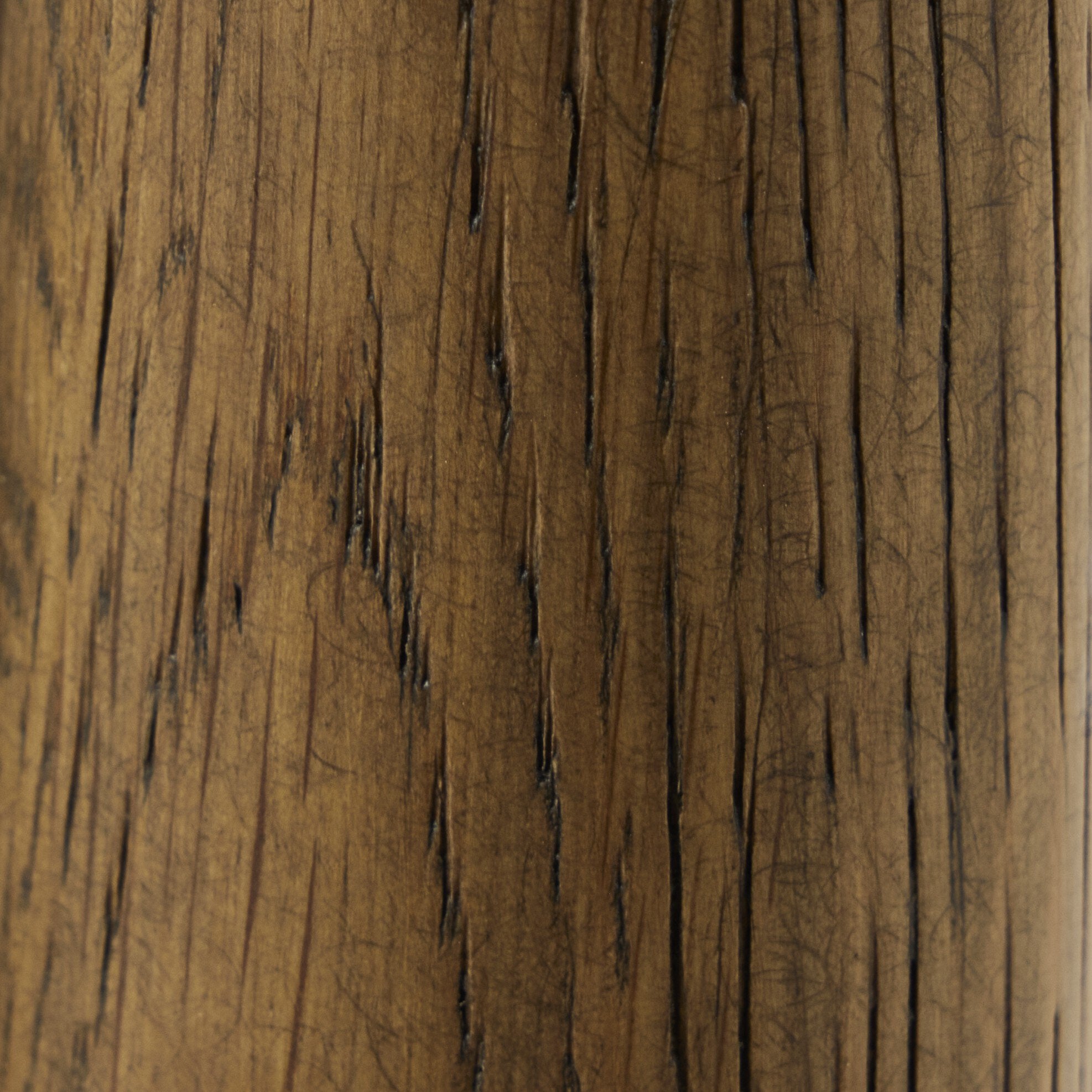 Close view of the wooden oak pattern on the Social Supply Co Brown Fabric Mid Century Modern Wooden Oak Armless Dining Chair