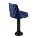 Navy Blue Coventry Bolted Floor-Mounted Bar Counter Stool with tufted vinyl detail and polished black pedestal base
