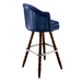 Navy Blue Dublin Deluxe channel bar stool featuring deep vertical channeling and a refined upholstered seat with a sturdy wood frame