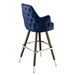 Navy Blue Regale Tufted bar stool featuring classic diamond button tufting and a structured clean-edge upholstered seat with a sturdy wood metal frame