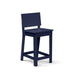 Navy Blue durable all-weather HDPE material on the eco-friendly Square Bar Counter Stool