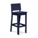 Navy Blue durable all-weather HDPE material on the eco-friendly Square Bar Stool