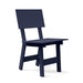 Navy Blue durable all-weather HDPE material on the eco-friendly Square Outdoor Dining Chair 