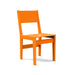 Orange durable all-weather HDPE material on the eco-friendly Outdoor Dining Chair 
