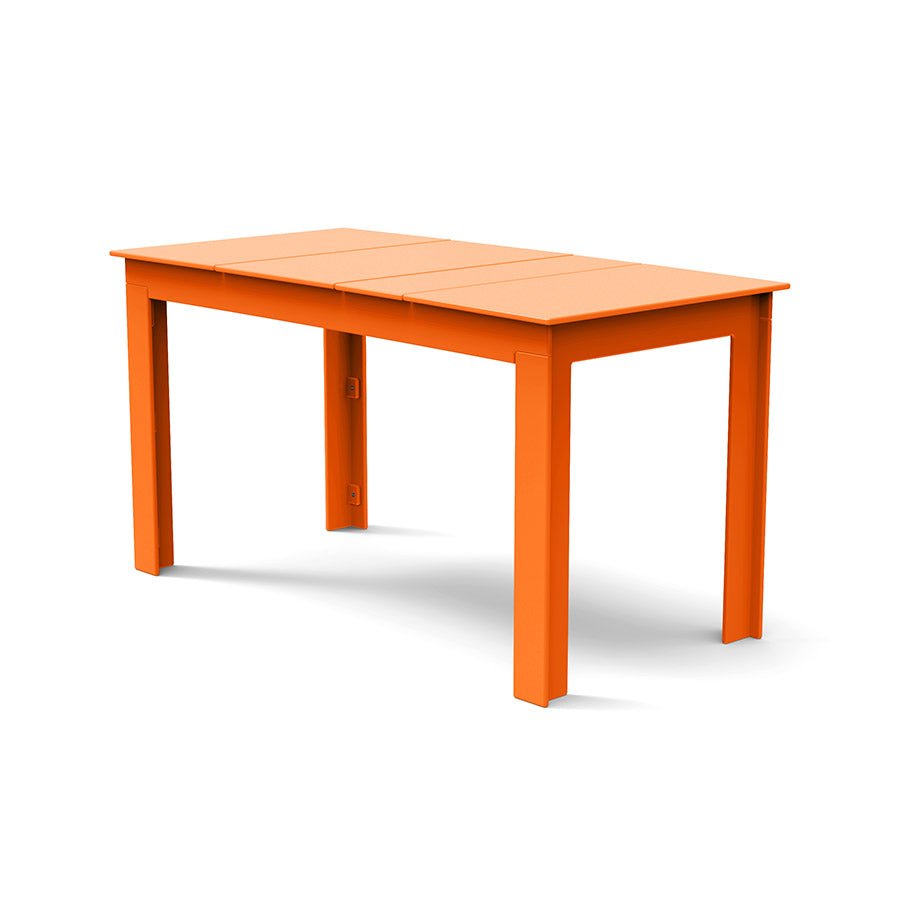 Orange durable all-weather HDPE material on the eco-friendly Rectangular Outdoor Picnic Table