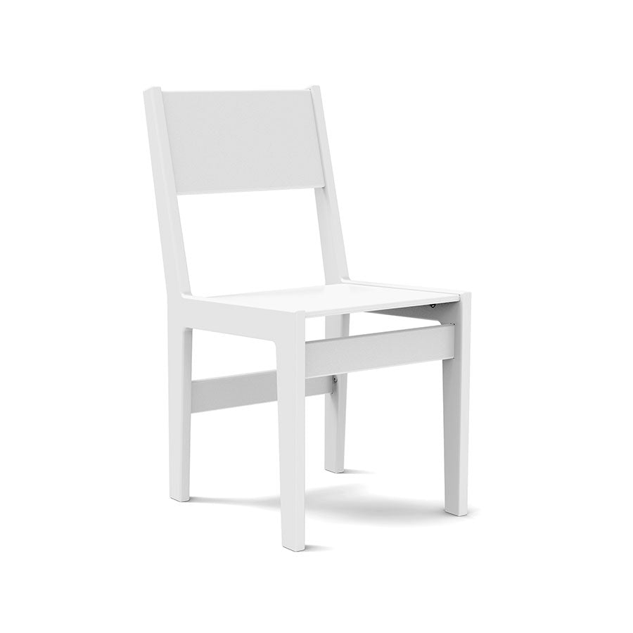 Pure white durable all-weather HDPE material on the eco-friendly Outdoor Dining Chair 
