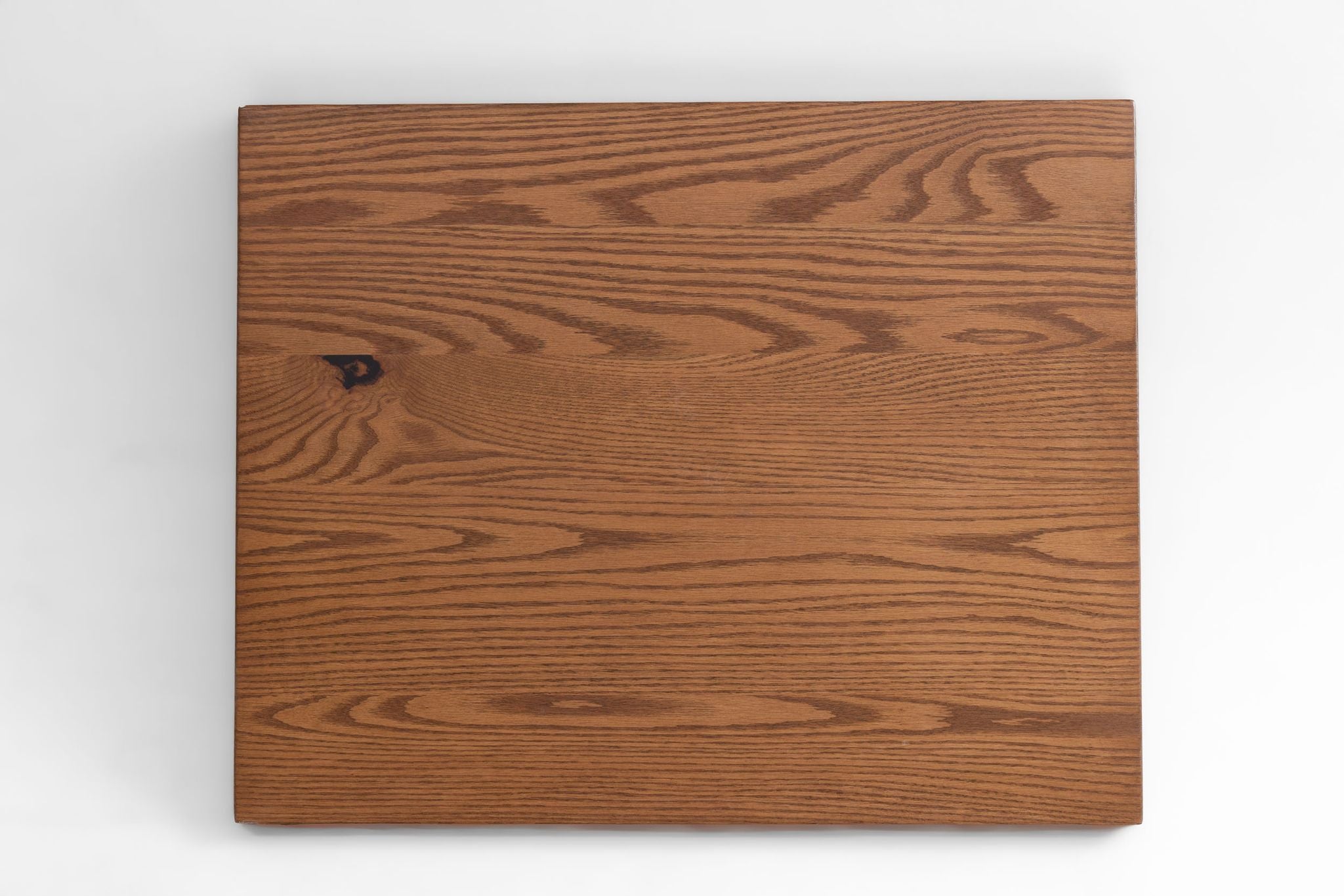 Red oak tabletop panel with natural wood grain finish