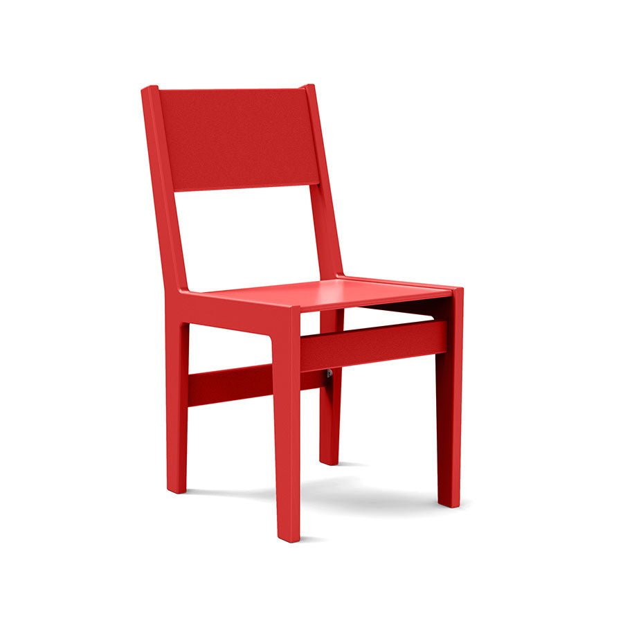 Red durable all-weather HDPE material on the eco-friendly Outdoor Dining Chair 