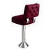 Rouge Angled Tufted Button Ashford Bolted Bar Stool featuring a reinforced industrial frame and high-performance upholstered seat