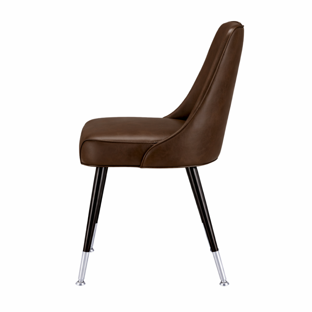 Side Harrington Club Chair by Social Design Supply Co: A modern scooped-seat lounge chair with smooth contours and contract-grade upholstery for hospitality environments