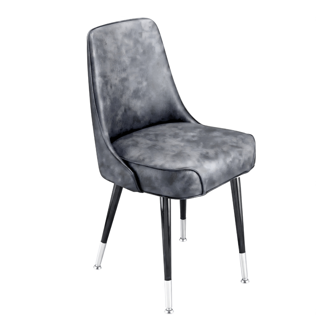 Stone Grey Harrington Club Chair by Social Design Supply Co: A modern scooped-seat lounge chair with smooth contours and contract-grade upholstery for hospitality environments