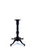 Table stand Scalloped black metal decorative base for custom table top on a white background
