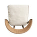 Top view Buxton Bar Counter Stool in solid ash with a hand-wrapped paper rush backrest