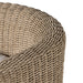 Vintage Natural woven wicker outdoor armchair with durable UV-resistant Olefin cushioning
