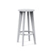White durable all-weather HDPE material on the eco-friendly Round Bar Stool
