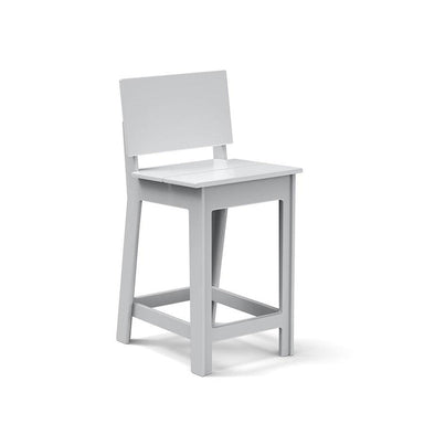 White durable all-weather HDPE material on the eco-friendly Square Bar Counter Stool