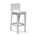 White durable all-weather HDPE material on the eco-friendly Square Bar Stool
