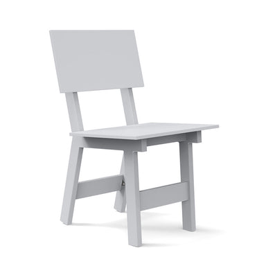 White durable all-weather HDPE material on the eco-friendly Square Outdoor Dining Chair 