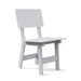 White durable all-weather HDPE material on the eco-friendly Square Outdoor Dining Chair 