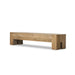 Side view of Abaso accent bench showing clean Parsons design and 19-inch seat height.