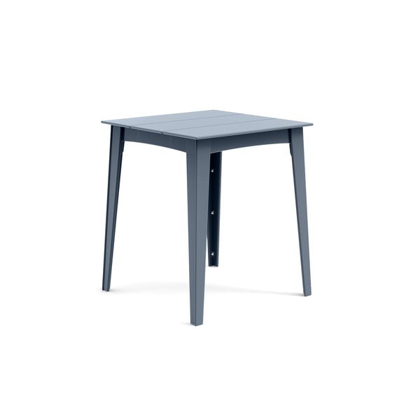 Alfresco square counter table in ash blue finish for sophisticated outdoor spaces.