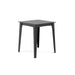 Alfresco square counter table in black finish for modern outdoor spaces.