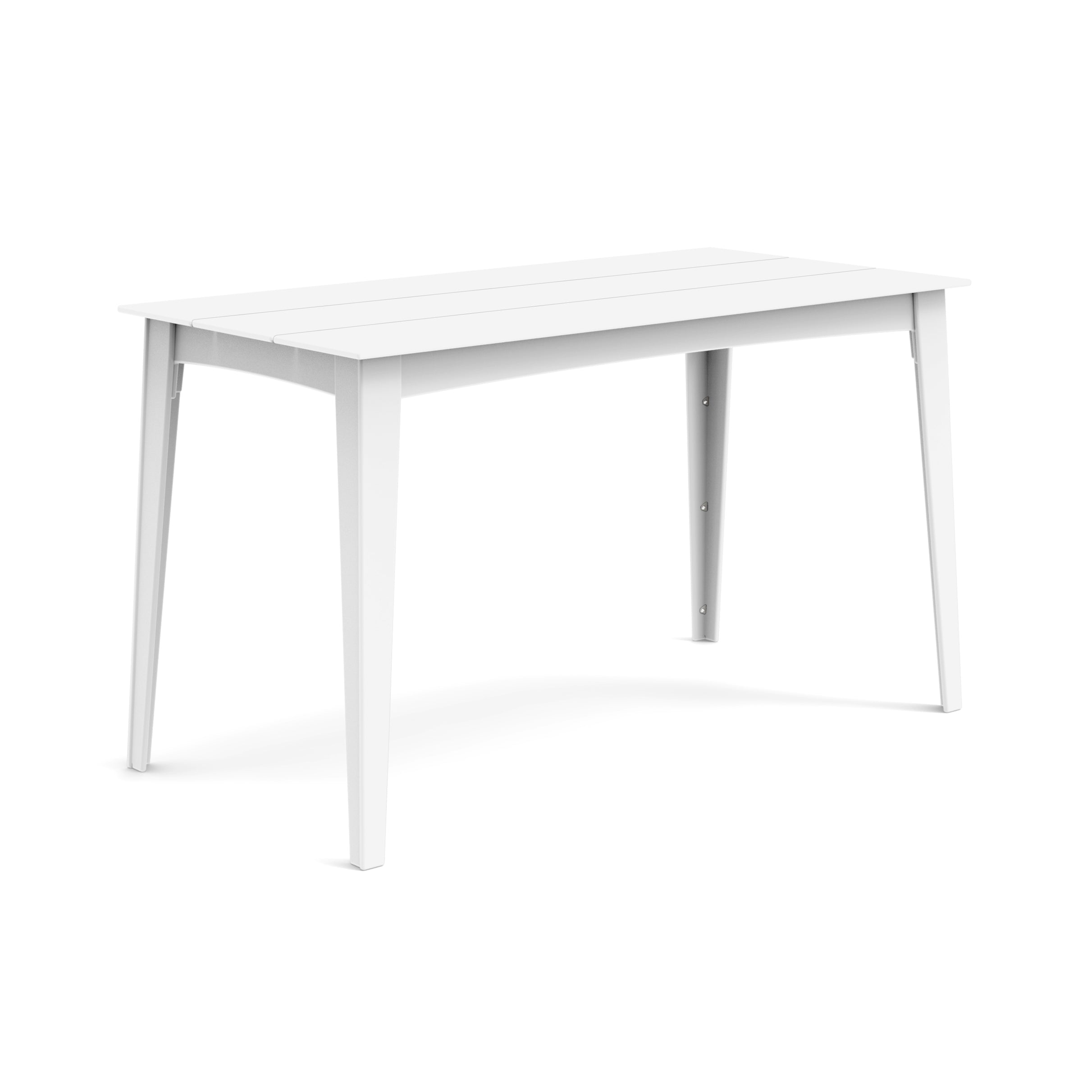Alfresco rectangular counter table in cloud white, 72 inches long for classic outdoor style.