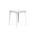 Alfresco square counter table in clean cloud white finish for classic outdoor dining.