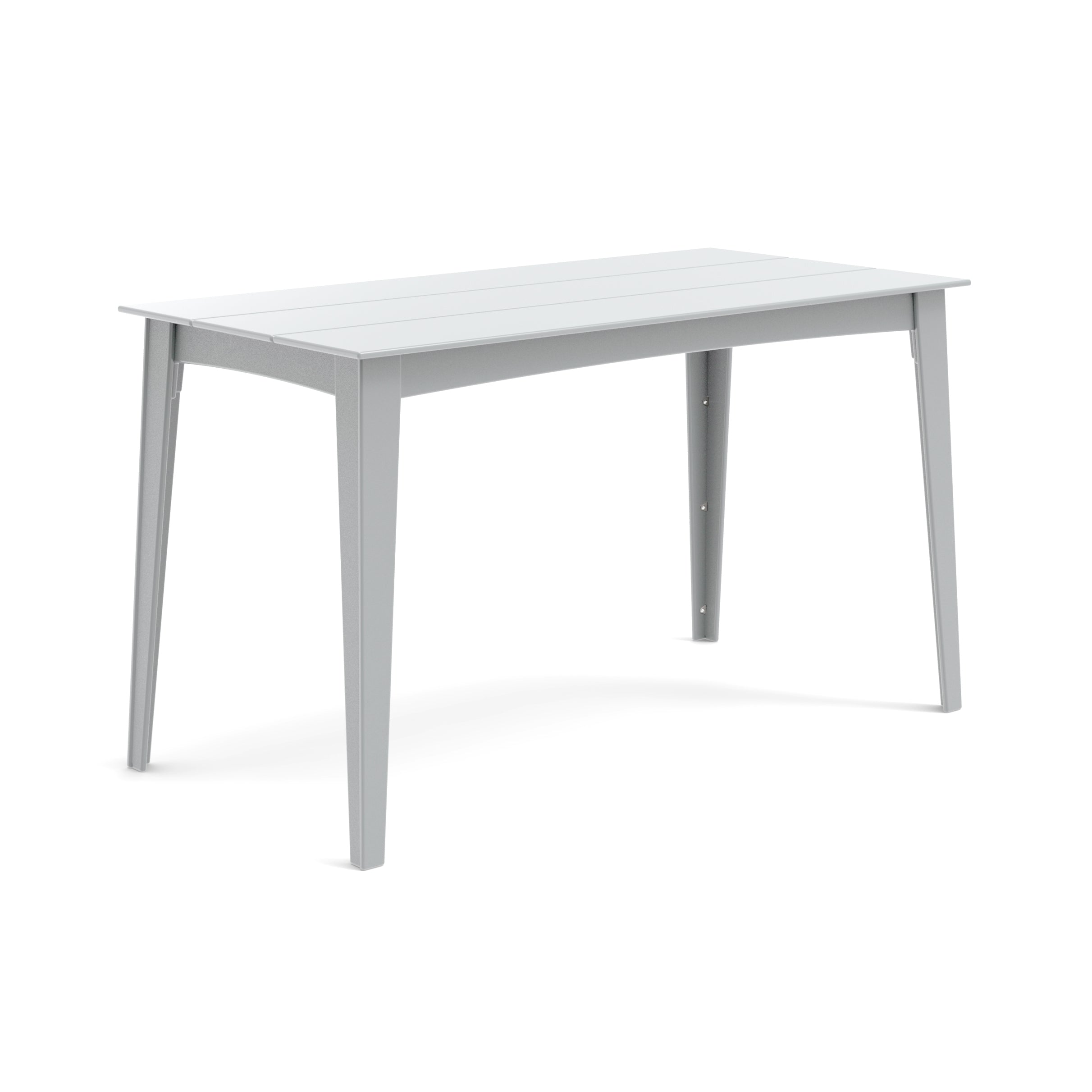 Alfresco rectangular counter table in driftwood finish, 72 inches for large outdoor spaces.
