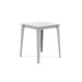Alfresco square counter table in driftwood finish for outdoor patio use.