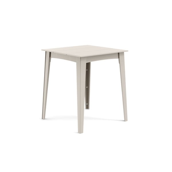 Alfresco square counter table in fog grey for neutral outdoor decor.