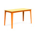 Alfresco rectangular counter table in sunset orange, 72-inch width for vibrant outdoor dining.