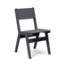Alfresco dining chair in charcoal grey, sophisticated stackable outdoor chair.