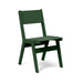 Alfresco dining chair in everygreen, earth-toned stackable chair for natural outdoor settings.