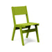 Alfresco dining chair in leaf green, nature-inspired stackable outdoor seating.