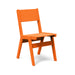 Alfresco dining chair in sunset orange, vibrant stackable chair for bold outdoor decor.