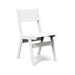 Alfresco dining chair in cloud white, clean stackable design for outdoor dining.