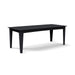 Alfresco dining table in black, 82-inch length with 30-inch height for comfortable dining.